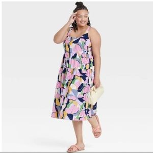 AVA & VIV Paper Cut Dress Size 3XL NWT